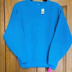 Vintage 80s Mervyn’s turquoise Crewneck Sweater